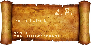 Luria Polett névjegykártya